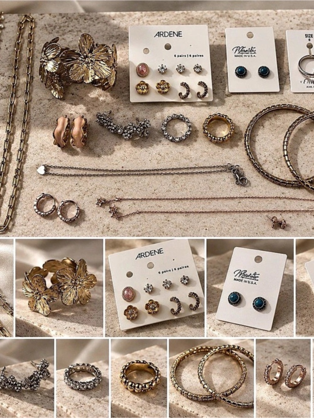 Assorted Gold & Silver Jewelry Set